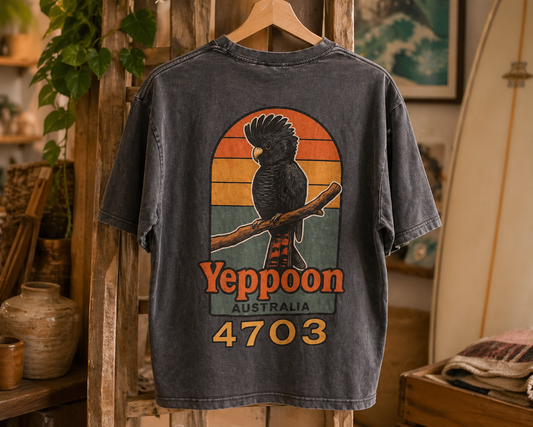 Red Tail Black Cockatoo Loose fit sized Cotton T-Shirt