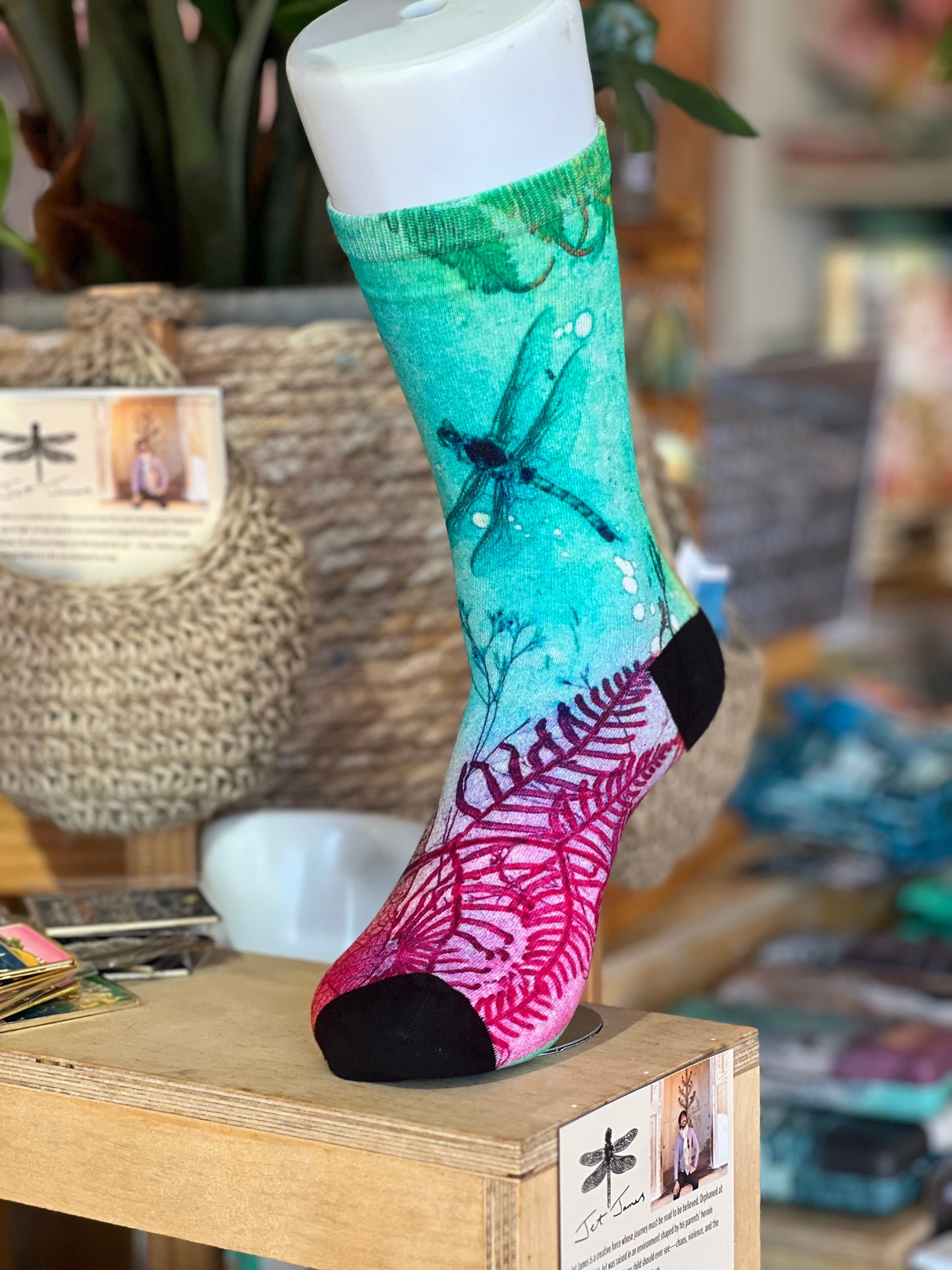 Ocean Dragonfly Bamboo Socks