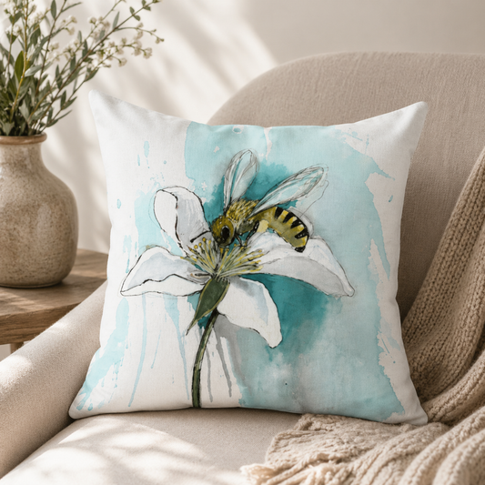 Native Bee Cushion Cover