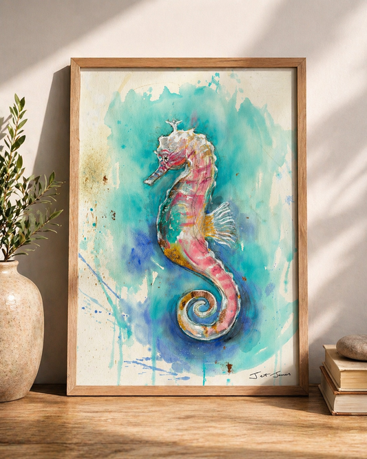 Pink Sea Horse Fine Art Print