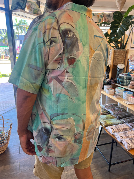 Cubist Pastel Design Shirt