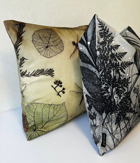 Brown Dragonfly Cushion Cover