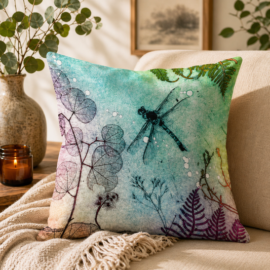 Ocean Dragonfly Cushion Cover