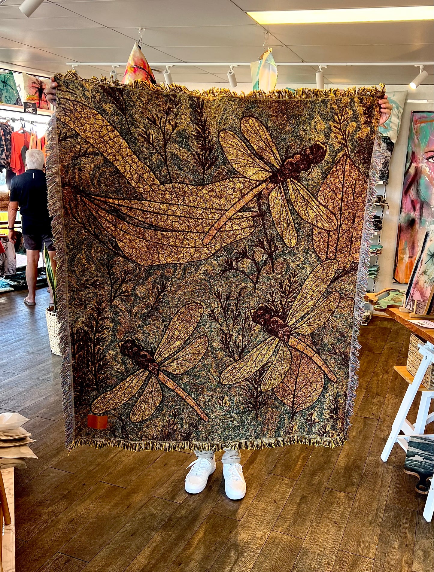 Dragonfly Woven Rug / Throw Blanket