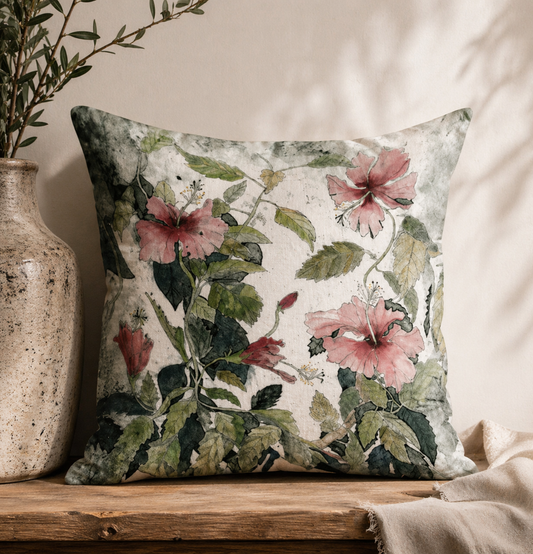 Hibiscus Cushion Cover