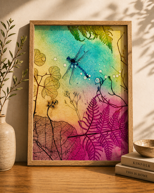 Rainbow Dragonfly Fine Art Print