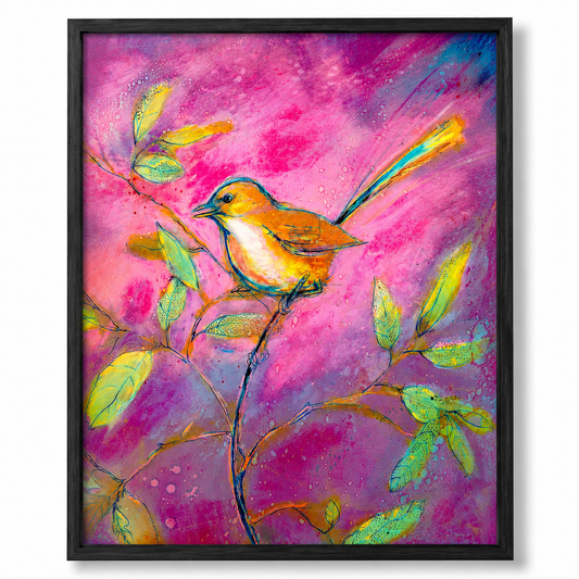 Pink Wren Fine Art Print
