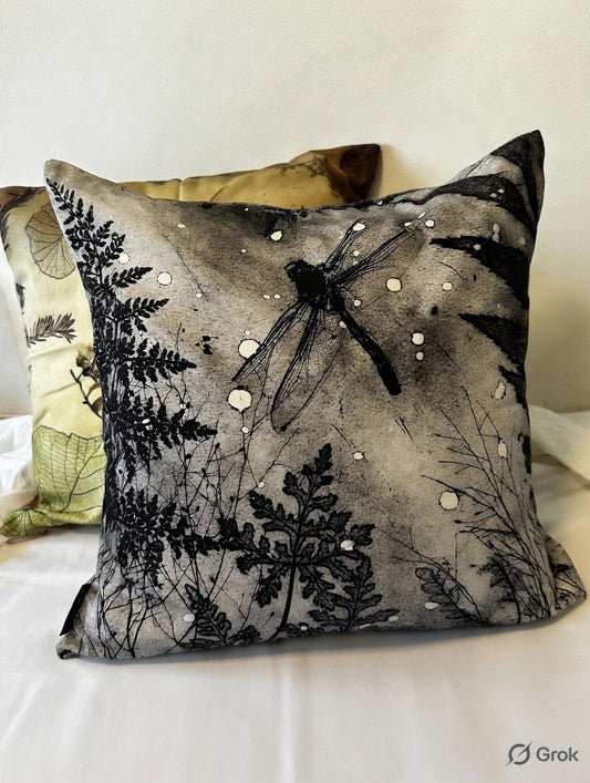 Dark Dragonfly Cushion Cover