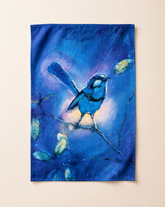 Tea Towel - Blue Wren