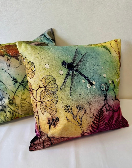 Rainbow Dragonfly Cushion Cover
