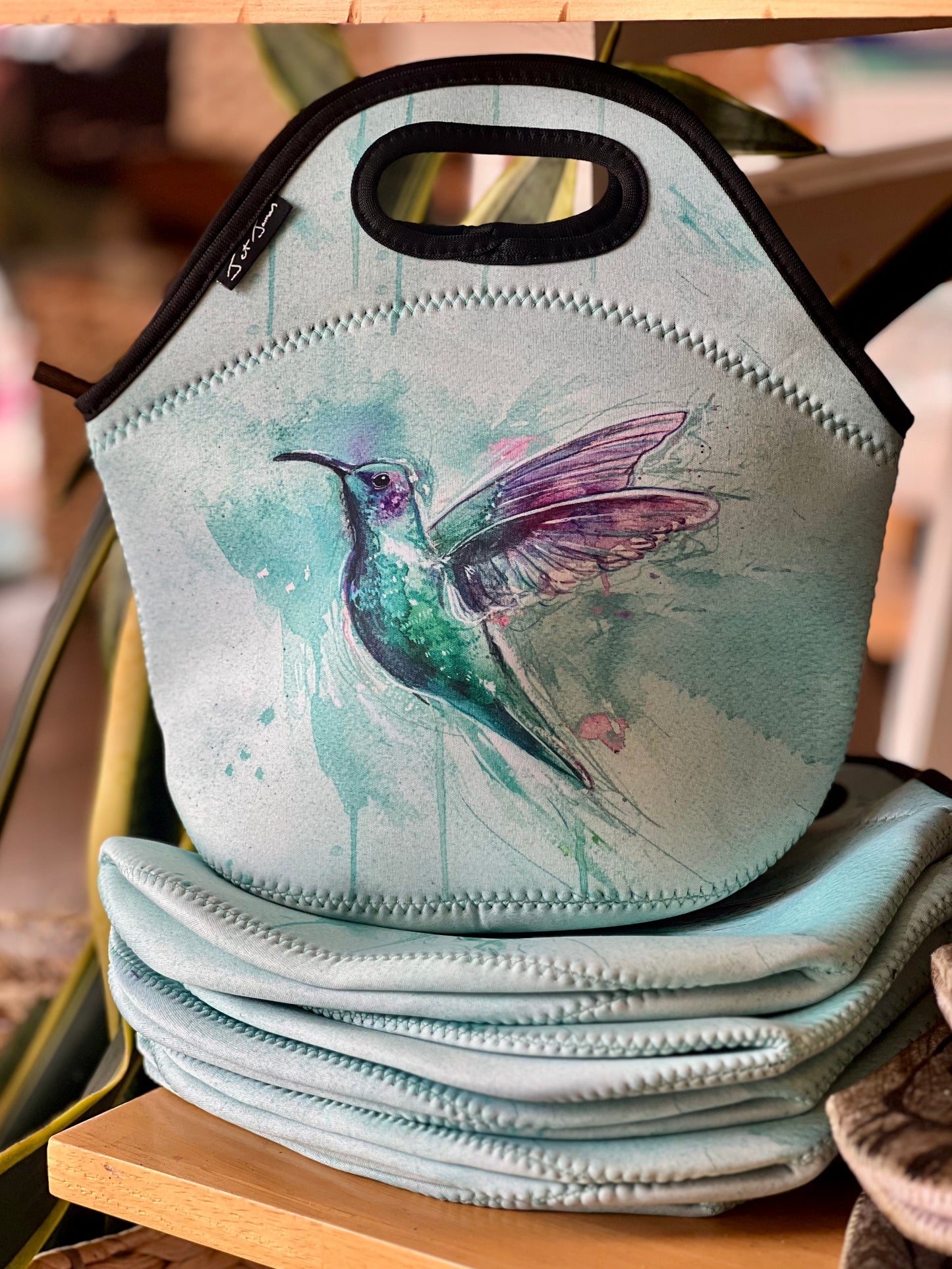 Humming Bird Neoprene Lunch Tote