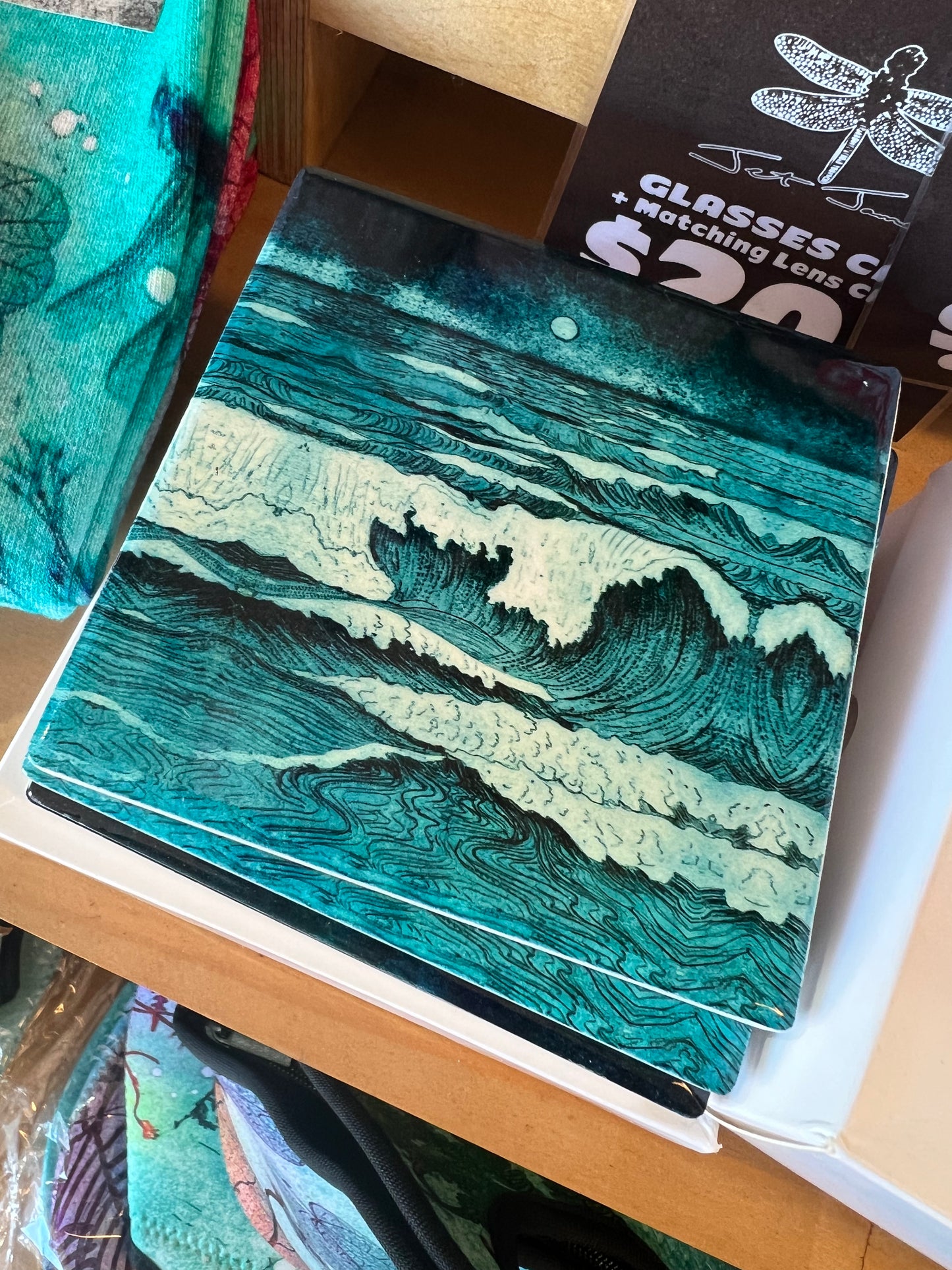 Waves Ceramic Coaster