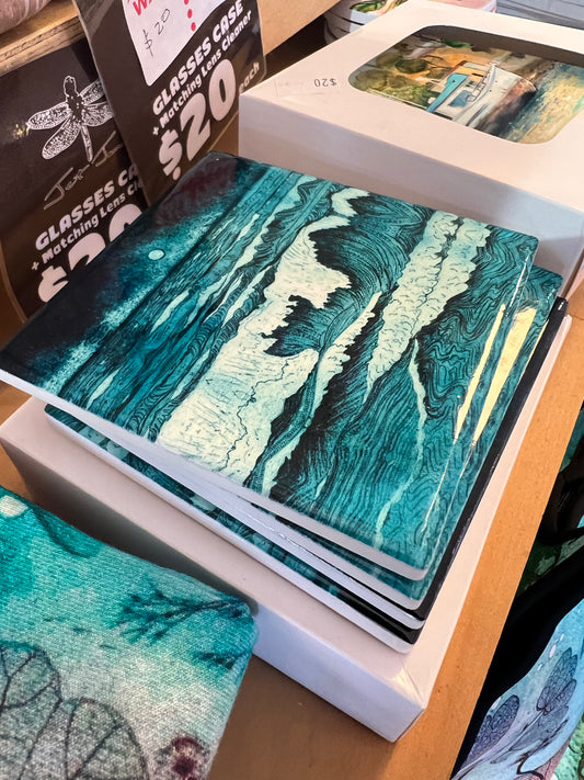 Waves Ceramic Coaster