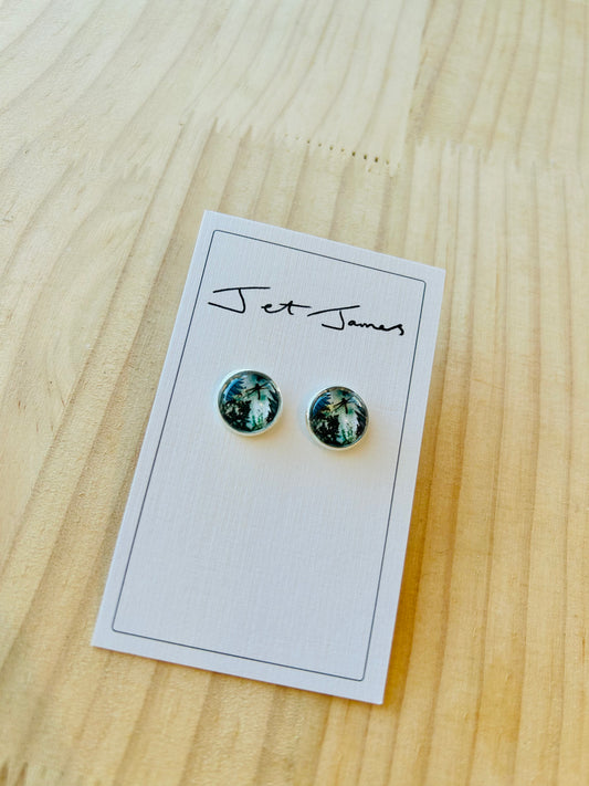 Stud Earrings - Dark Dragonfly