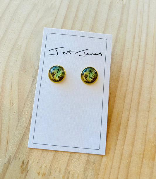 Stud Earrings - Forest Dragonfly
