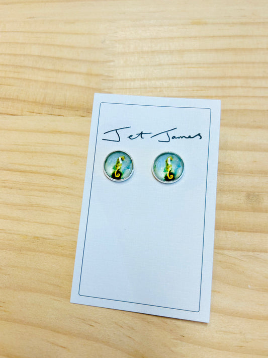 Stud Earrings - Seahorse