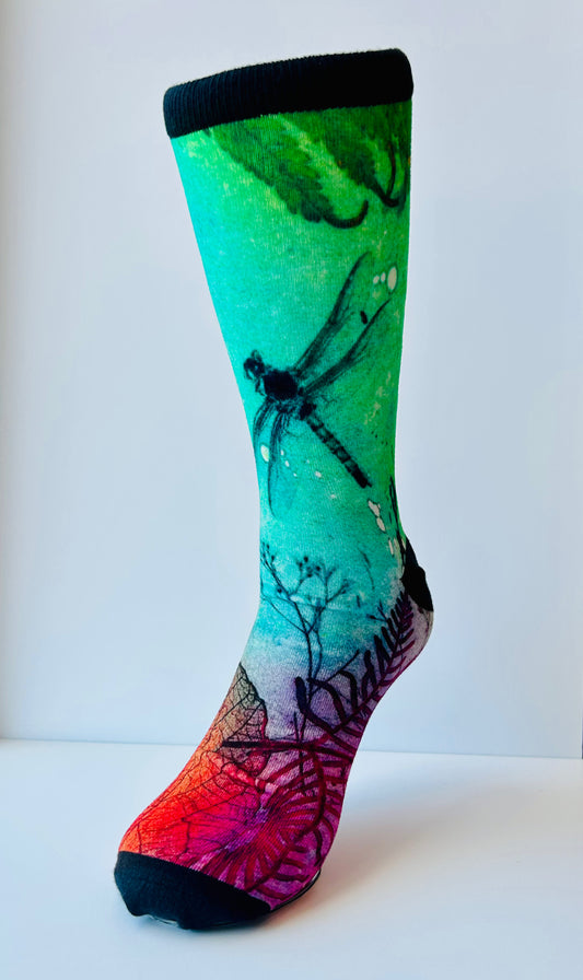 Ocean Dragonfly Bamboo Socks