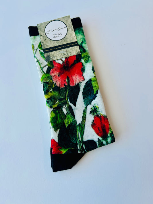 Hibiscus Bamboo Socks