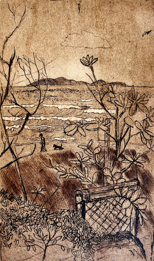 'Walk with me' Original Collagraph