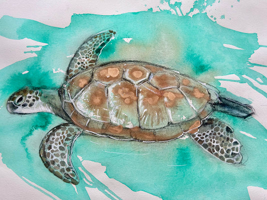 'Sea Turtle I' Original Artwork