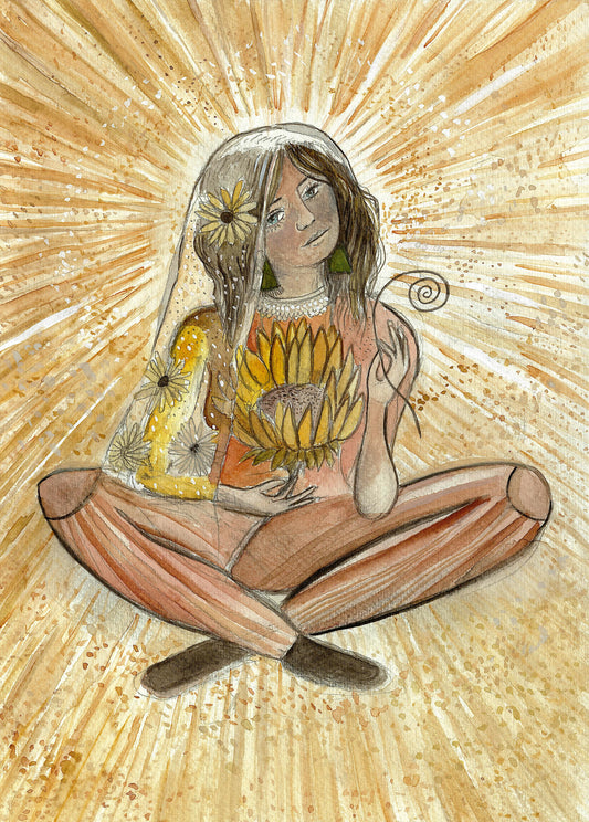 Sunflower Angel Fine Art Print