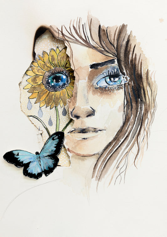 Sunflower Angel 1 Art Print