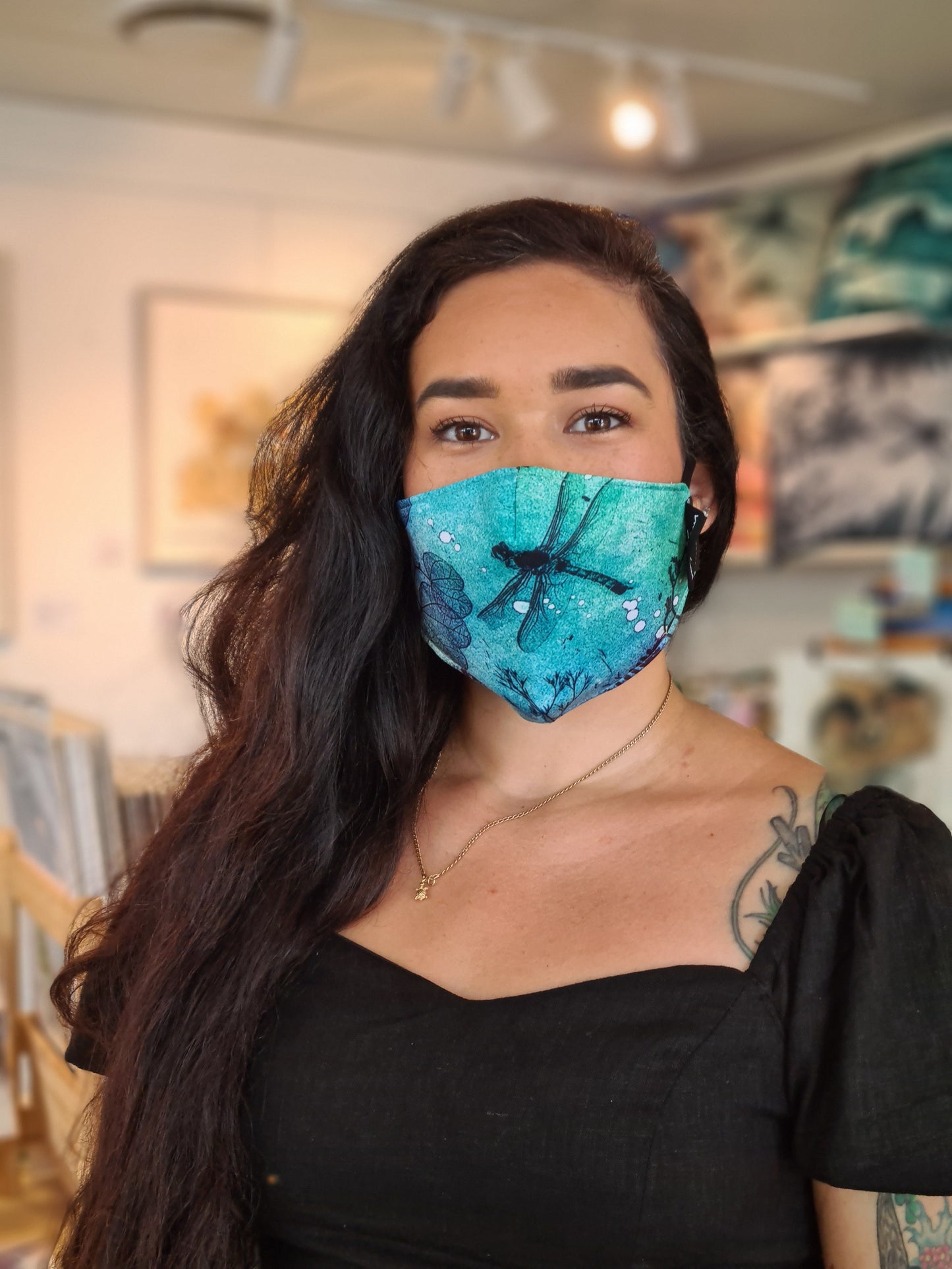 Face Mask - Ocean Dragonfly