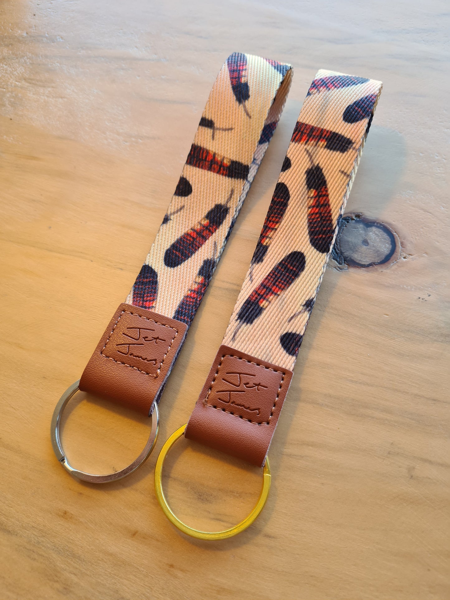 Lanyard Keychain - Red-Tail Feathers