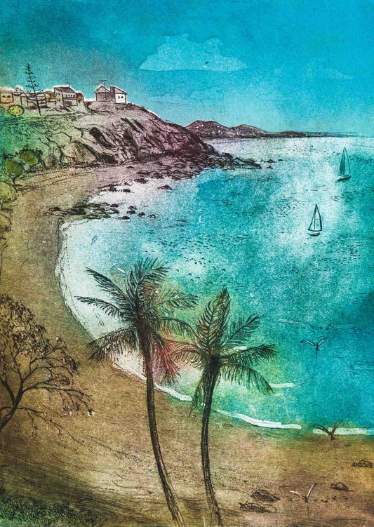 Blue Cooee Bay 2 Fine Art Print