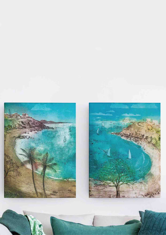 Blue Cooee Bay Fine Art Print