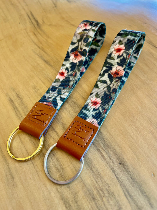 Lanyard Keychain - Dark Hibiscus