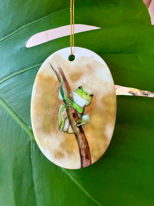Christmas Ornament - Green Frog