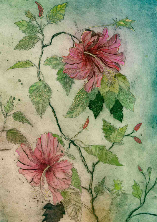 Dual Hibiscus Fine Art Print