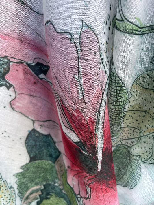 Womens Coverall - Hibiscus