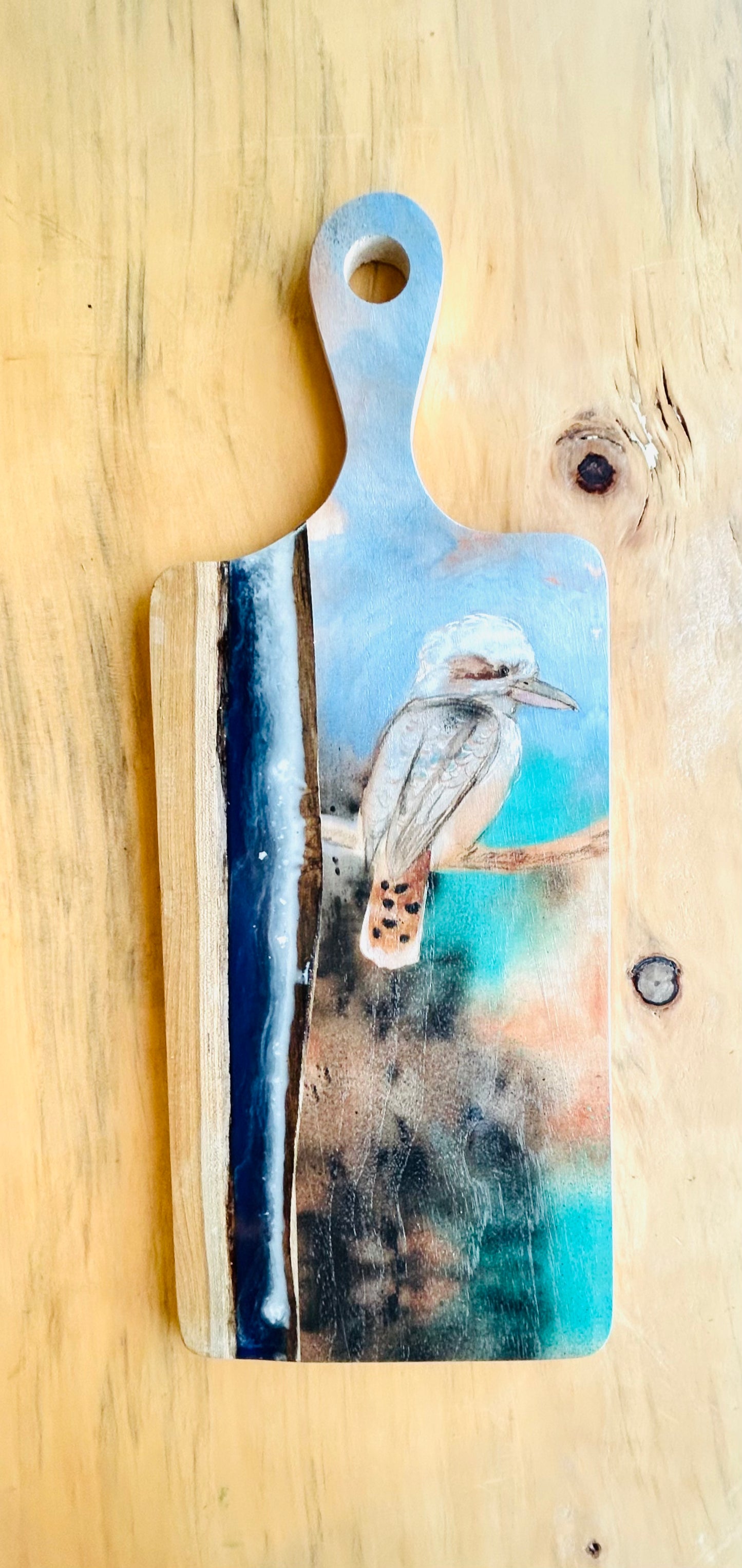 Wood and Resin Serving Board - Kookaburra