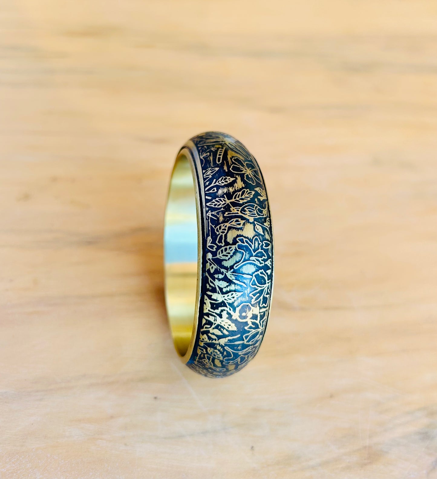 Etched Dragonfly Bangle