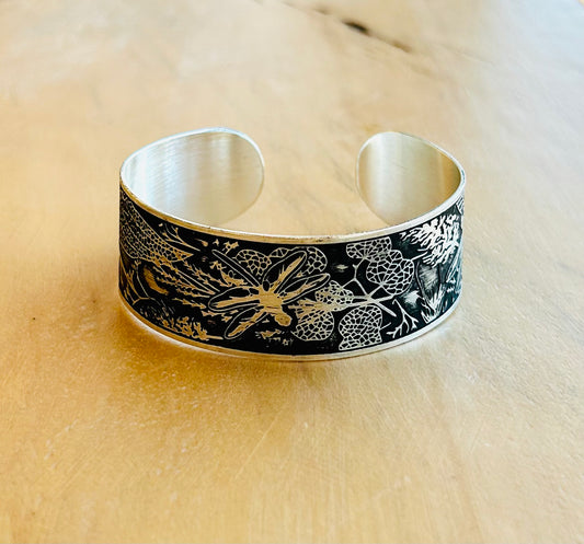 Etched Dragonfly Cuff