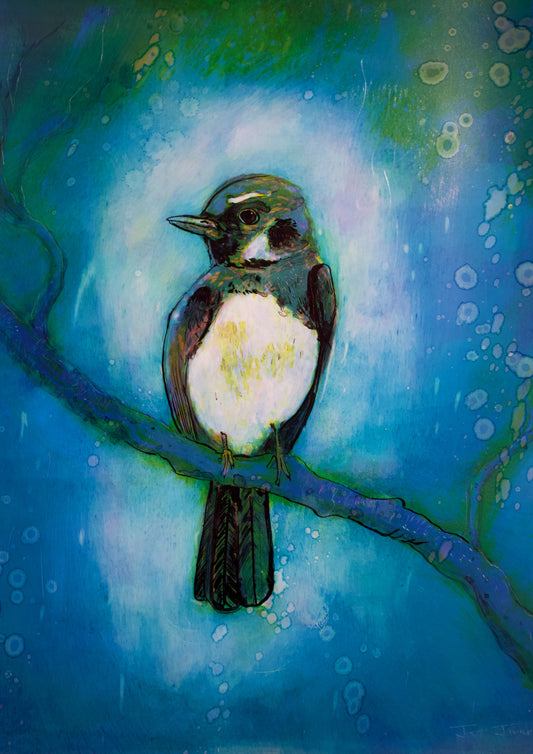 'Little Bird Blue' Original Artwork
