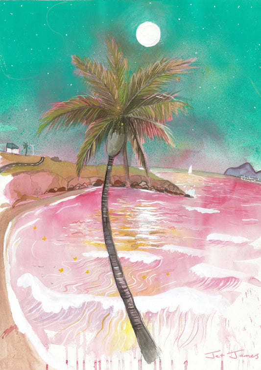 'Moonrise Palm' Fine Art Print