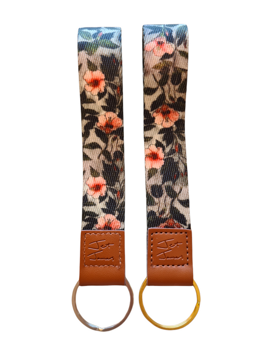 Lanyard Keychain - Dark Hibiscus