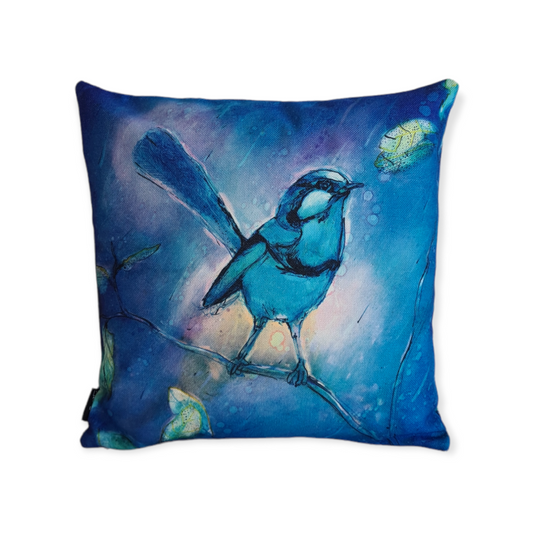 Blue Wren Cushion Cover