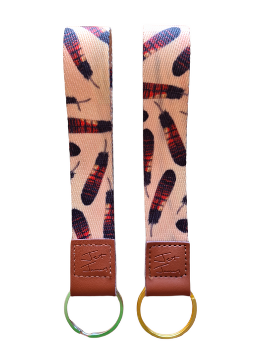 Lanyard Keychain - Red-Tail Feathers