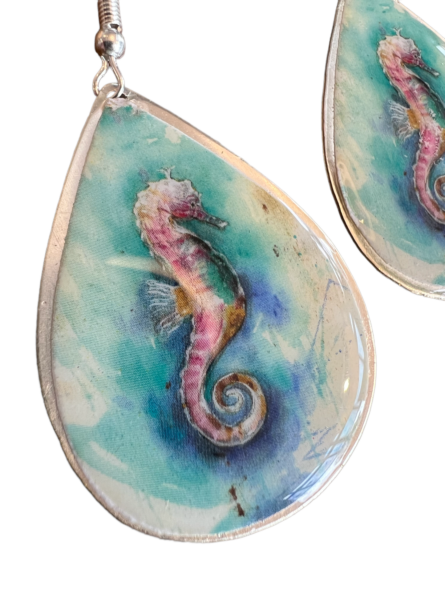 Handmade Metal Earrings - Seahorse