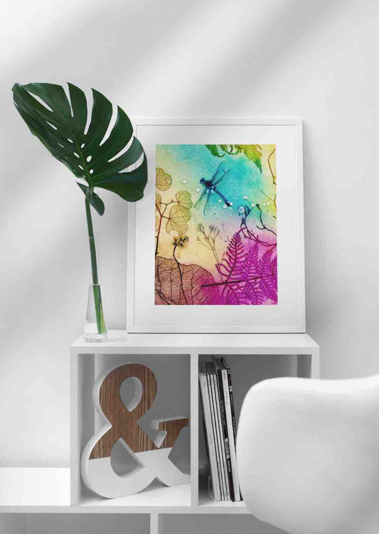 Rainbow Dragonfly Fine Art Print