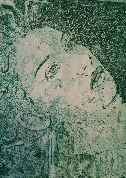 'Roz' Original Collagraph