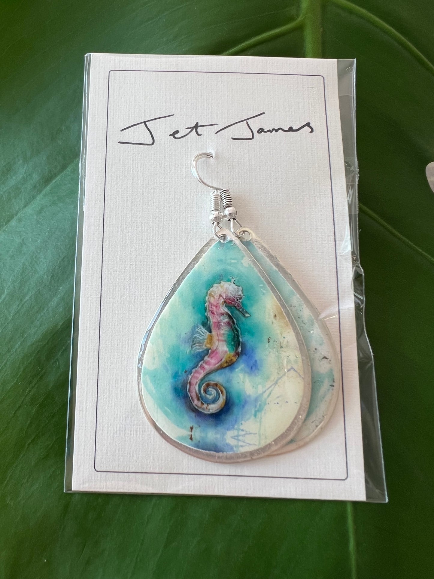 Handmade Metal Earrings - Seahorse