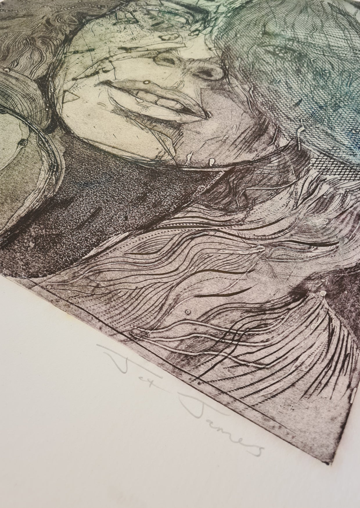 'Fallen' Original Collagraph