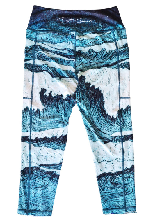 3/4 Length 'Waves' Leggings