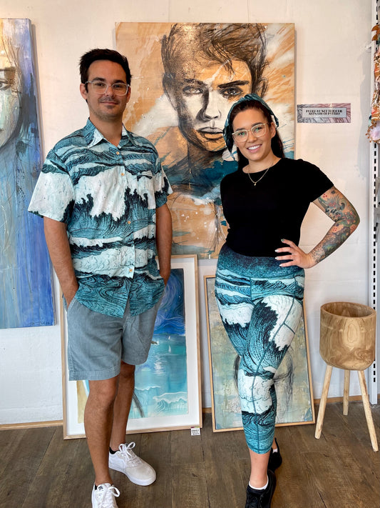 3/4 Length 'Waves' Leggings