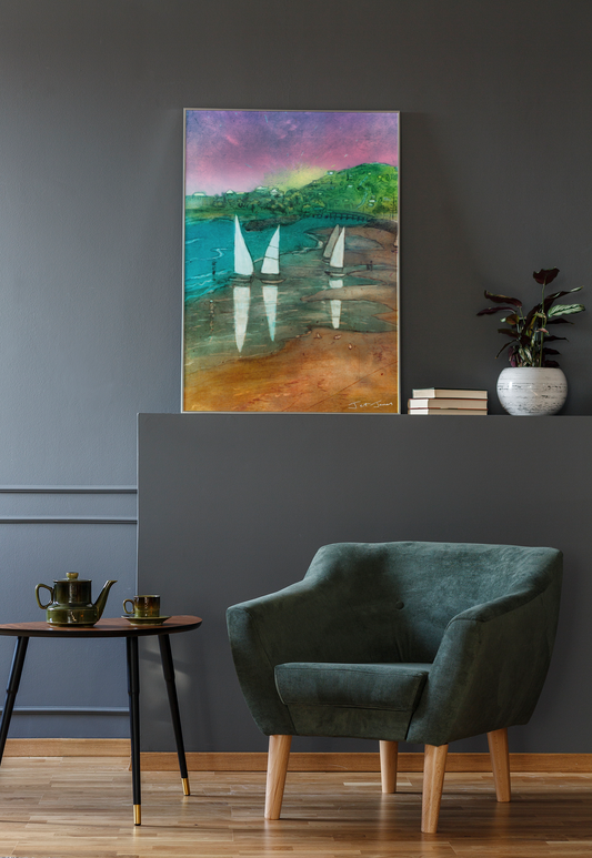 'Sunset Sailing At Yeppoon' Fine Art Print